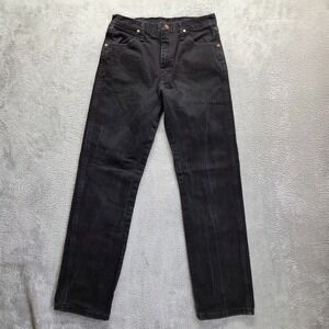 Wrangler Jeans Mens 30X32 Black Original Fit Cowboy Cut Mid Rise Rodeo Denim